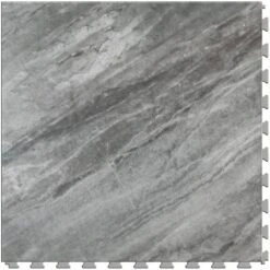 Perfection Floor Tile Gemstone Collection Gray Marble/Satin 20-in X 20-in Water Resistant Interlocking Luxury Flooring (16.7-sq Ft) -FloorZone Savings 05014208 1800x1800