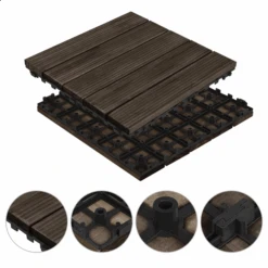 Topeakmart Pack Of 27 Interlocking Wood Flooring Tiles Indoor & Outdoor For Patio Garden Deck Poolside 12''x12'' Dark Brown 25 Topeakmart Pack Of 27 Interlocking Wood Flooring Tiles Indoor & Outdoor For Patio Garden Deck Poolside 12''x12'' Dark Brown -FloorZone Savings 086f55e0 3d77 4c01 9856 3e18b806e9e1 1.835d25ae2edf1a87c39c0e71de1c5748 1800x1800