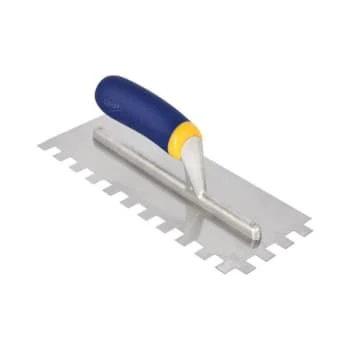 Qep 1/2 In X 1/2 In X 1/2 In Comfort Grip Stainless Steel Square Flooring Trowel 1 Qep 1/2 In X 1/2 In X 1/2 In Comfort Grip Stainless Steel Square Flooring Trowel