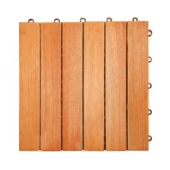 6 Slat Eucalyptus Interlocking Deck Tile