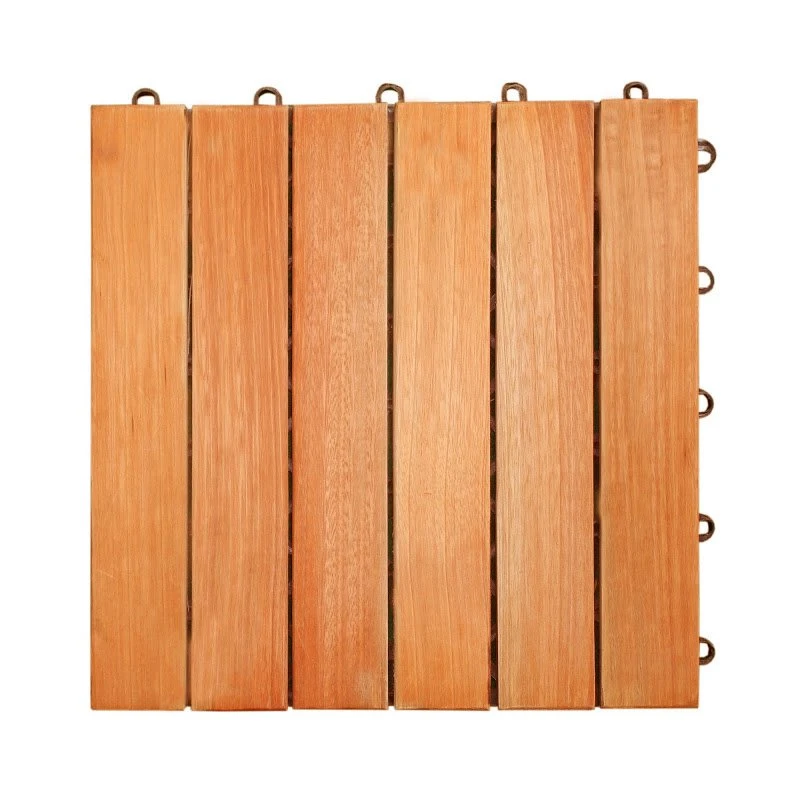 6 Slat Eucalyptus Interlocking Deck Tile 1 6 Slat Eucalyptus Interlocking Deck Tile