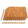 Costway 12PC Wood Grain Interlocking Floor Mats 3/8 Inch Printed Foam Tiles 24 X 24 Inch