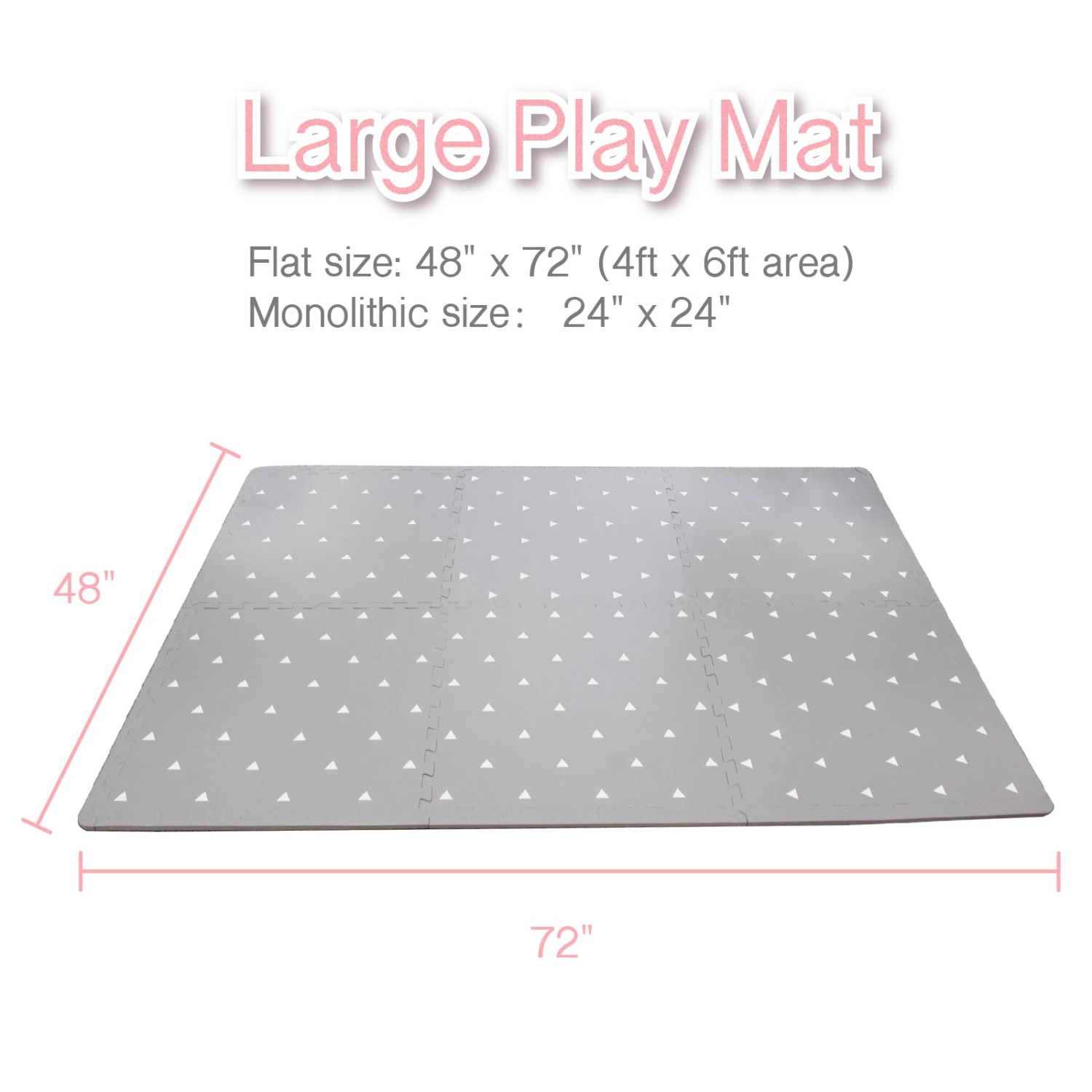 Baby Play Mat With Fence - Extra Large (4FT X 6FT), Non Toxic Foam Puzzle Floor Mat For Kids Toddler 3 Baby Play Mat With Fence - Extra Large (4FT X 6FT), Non Toxic Foam Puzzle Floor Mat For Kids Toddler - Image 3