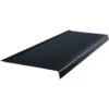 Roppe 12 X 3.5 Ft Black Ld Ribbed Vinyl Square Nose Stair Tread