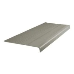 Roppe 12-1/2 X 4 Ft Pewter Hd Ribbed Vinyl Square Nose Stair Tread
