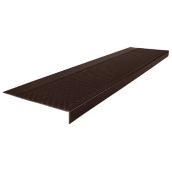 Roppe 12 X 4 Ft Brown Diamond Rubber Square Nose Stair Tread 2 Roppe 12 X 4 Ft Brown Diamond Rubber Square Nose Stair Tread - Image 2