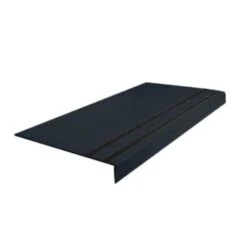 Roppe 12 X 4 Ft Black Ld Abrasive Rubber Square Nose Stair Tread