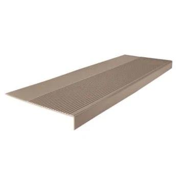 Roppe 12-1/4 X 4 Ft Sandstone Ld Ribbed Rubber Square Nose Stair Tread 1 Roppe 12-1/4 X 4 Ft Sandstone Ld Ribbed Rubber Square Nose Stair Tread