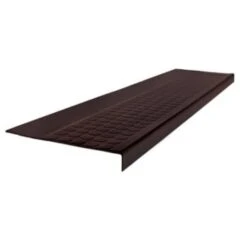 Roppe 12-1/2 X 4 Ft Brown Low Circular Rubber Square Nose Stair Tread