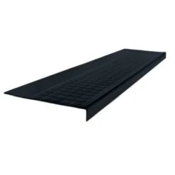 Roppe 12-1/2 X 4.5 Ft Black Low Circular Rubber Square Nose Stair Tread