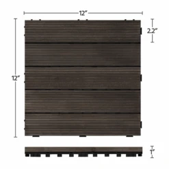 Topeakmart Pack Of 27 Interlocking Wood Flooring Tiles Indoor & Outdoor For Patio Garden Deck Poolside 12''x12'' Dark Brown 18 Topeakmart Pack Of 27 Interlocking Wood Flooring Tiles Indoor & Outdoor For Patio Garden Deck Poolside 12''x12'' Dark Brown -FloorZone Savings 5ec8a7d6 24e0 4328 85b5 05017500e300 1.2b38df12174d6536405fe79f49cc0252 1800x1800