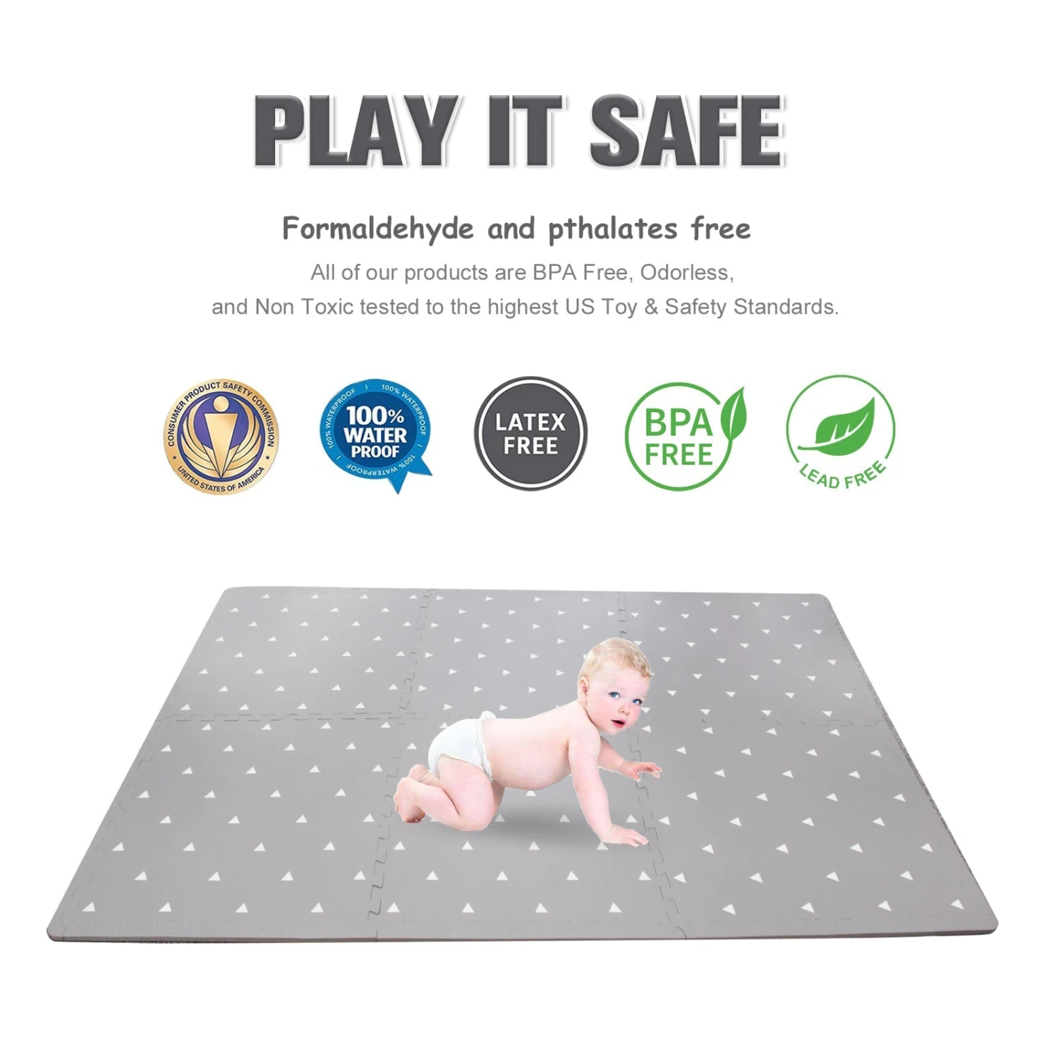 Baby Play Mat With Fence - Extra Large (4FT X 6FT), Non Toxic Foam Puzzle Floor Mat For Kids Toddler 8 Baby Play Mat With Fence - Extra Large (4FT X 6FT), Non Toxic Foam Puzzle Floor Mat For Kids Toddler - Image 8