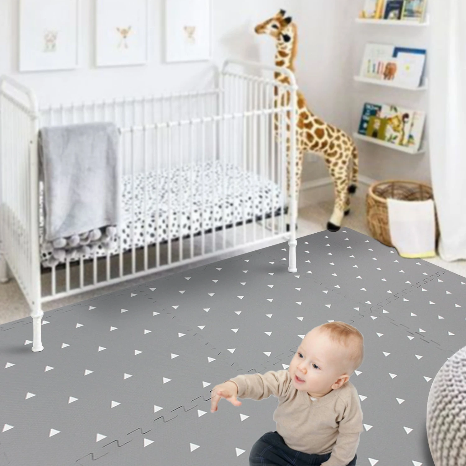 Baby Play Mat With Fence - Extra Large (4FT X 6FT), Non Toxic Foam Puzzle Floor Mat For Kids Toddler 10 Baby Play Mat With Fence - Extra Large (4FT X 6FT), Non Toxic Foam Puzzle Floor Mat For Kids Toddler - Image 10