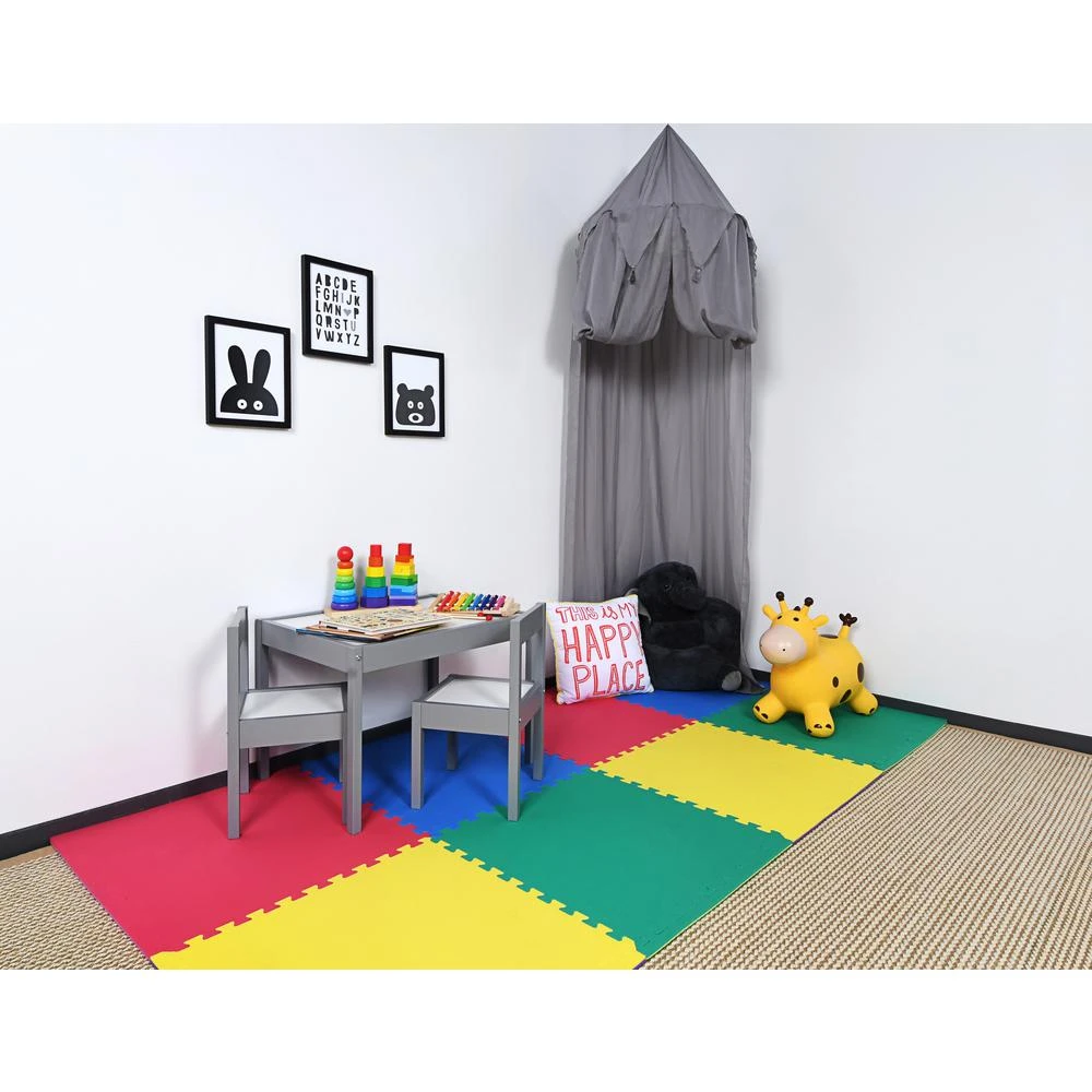 TrafficMASTER Primary Pastel 24 In. X 24 In. X 0.47 In. Playroom Floor (4-Pack) 2 TrafficMASTER Primary Pastel 24 In. X 24 In. X 0.47 In. Playroom Floor (4-Pack) - Image 2