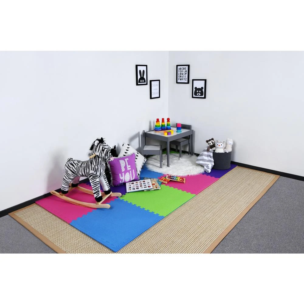 TrafficMASTER Primary Pastel 24 In. X 24 In. X 0.47 In. Playroom Floor (4-Pack) 3 TrafficMASTER Primary Pastel 24 In. X 24 In. X 0.47 In. Playroom Floor (4-Pack) - Image 3
