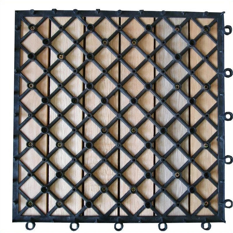 6 Slat Eucalyptus Interlocking Deck Tile 2 6 Slat Eucalyptus Interlocking Deck Tile - Image 2