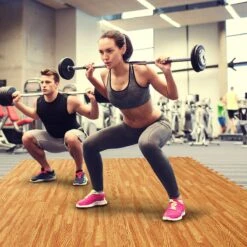 Costway 12PC Wood Grain Interlocking Floor Mats 3/8 Inch Printed Foam Tiles 24 X 24 Inch -FloorZone Savings ae3de148 2fe9 45b3 8d49 c51eb9b253db.6fc8cb0c609734d8998cbd065dabd313 1800x1800