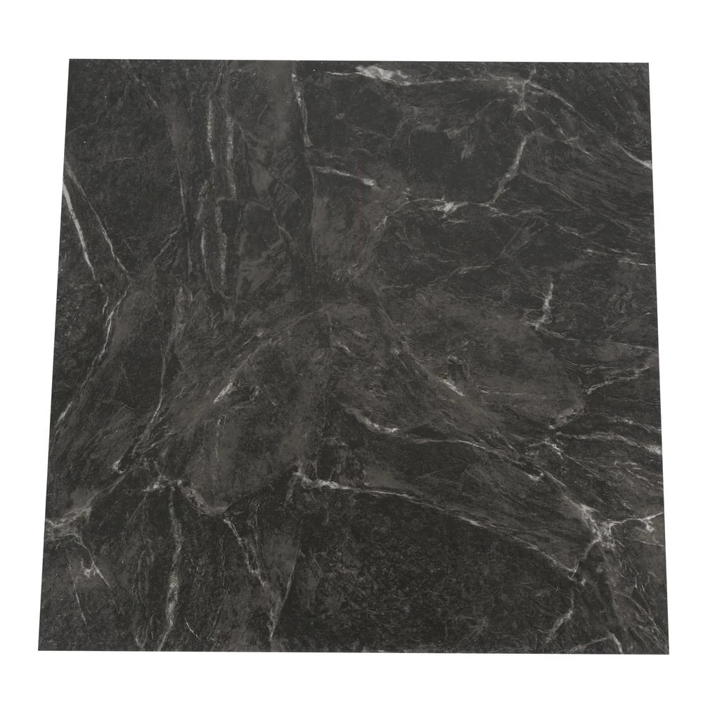 TrafficMASTER Black Marble 12 In. X 12 In. Peel And Stick Vinyl Tile (30 Sq. Ft. / Case) 7 TrafficMASTER Black Marble 12 In. X 12 In. Peel And Stick Vinyl Tile (30 Sq. Ft. / Case) - Image 7