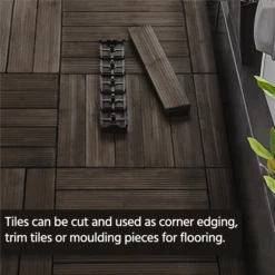 Topeakmart Pack Of 27 Interlocking Wood Flooring Tiles Indoor & Outdoor For Patio Garden Deck Poolside 12''x12'' Dark Brown 28 Topeakmart Pack Of 27 Interlocking Wood Flooring Tiles Indoor & Outdoor For Patio Garden Deck Poolside 12''x12'' Dark Brown -FloorZone Savings d919d4d6 adaa 4c19 b116 acee0e371a09 1.eb3ccba370fd2b6a5853bc4825307c5b 1800x1800
