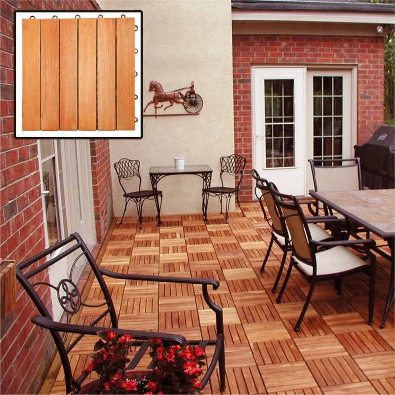 6 Slat Eucalyptus Interlocking Deck Tile 3 6 Slat Eucalyptus Interlocking Deck Tile - Image 3