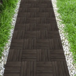 Topeakmart Pack Of 27 Interlocking Wood Flooring Tiles Indoor & Outdoor For Patio Garden Deck Poolside 12''x12'' Dark Brown 23 Topeakmart Pack Of 27 Interlocking Wood Flooring Tiles Indoor & Outdoor For Patio Garden Deck Poolside 12''x12'' Dark Brown -FloorZone Savings f33f3c75 0133 4ce5 ae3b 403a6bb2ecd0 1.0aace79d12e9667c109f723943107ed7 1800x1800