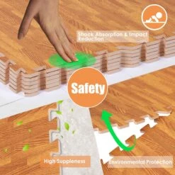 Costway 12PC Wood Grain Interlocking Floor Mats 3/8 Inch Printed Foam Tiles 24 X 24 Inch -FloorZone Savings f5471013 400d 4875 81dd f581f65fbef8.d3ec99cc9a78ee149bc3086e62f76979 1800x1800